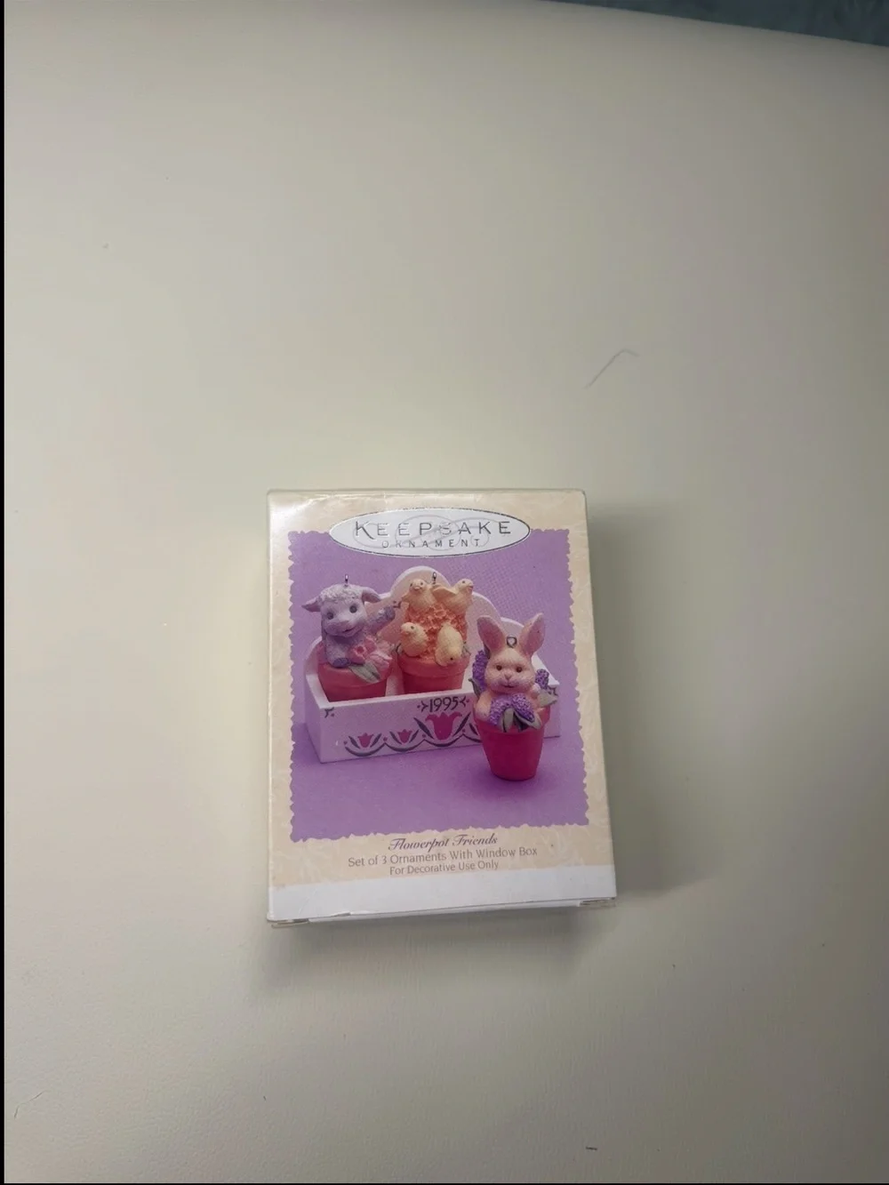 Hallmark Purple Flowerpot Friends Ornament Set